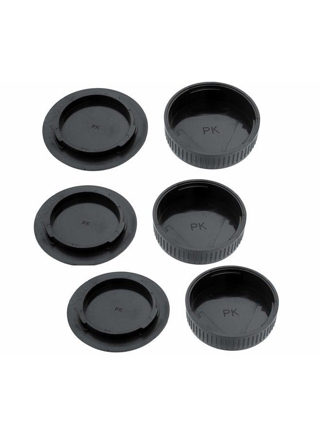 Fotasy (3 عبوات) غطاء عدسة خلفي لتركيب Pentax K، غطاء عدسة PK، غطاء خلفي لعدسة Kmount، غطاء جسم الكاميرا PK لPentax K K-70 K-1 K-3 II K-S2 K-S1 K-3 K-50 K-30 K-5 IIs K-5 II K-5 K-500 K-50 K-30 K-x K-7 K-m - Image 4